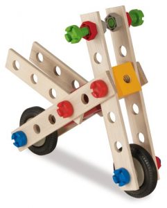 Eichhorn Constructor Doppeldecker - 85-teiliges Holz-Bauset