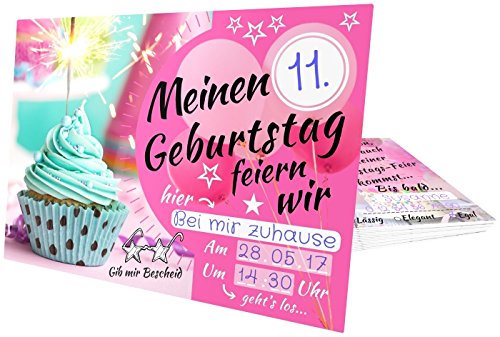 Einladungskarten Zum Geburtstag Kaufen Einladungskarten Kindergeburtstag – Mädchen Party – Geburtstagskarte