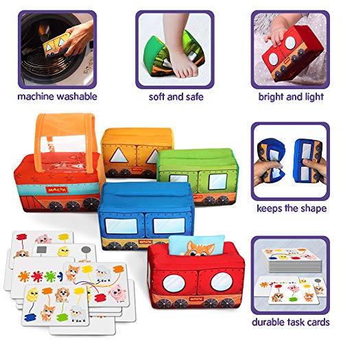 MACIK Zug Baby Spielzeug -Farben + Formen + Logik-Weiches ...
