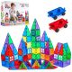 Playmags 100 Stück Super Set: Mit stärksten Magneten garantiert, robust, super haltbar mit lebendigen klaren Farbe Fliesen. 18-teiliges Clickins-Zubehör für mehr Kreativität